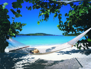 Caneel Bay Resort with hammock at scott beach