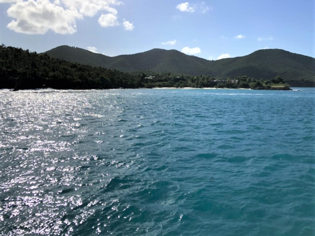 One of the beautiful beaches on St John experienced on a US-Virgin Islands Yacht Charter