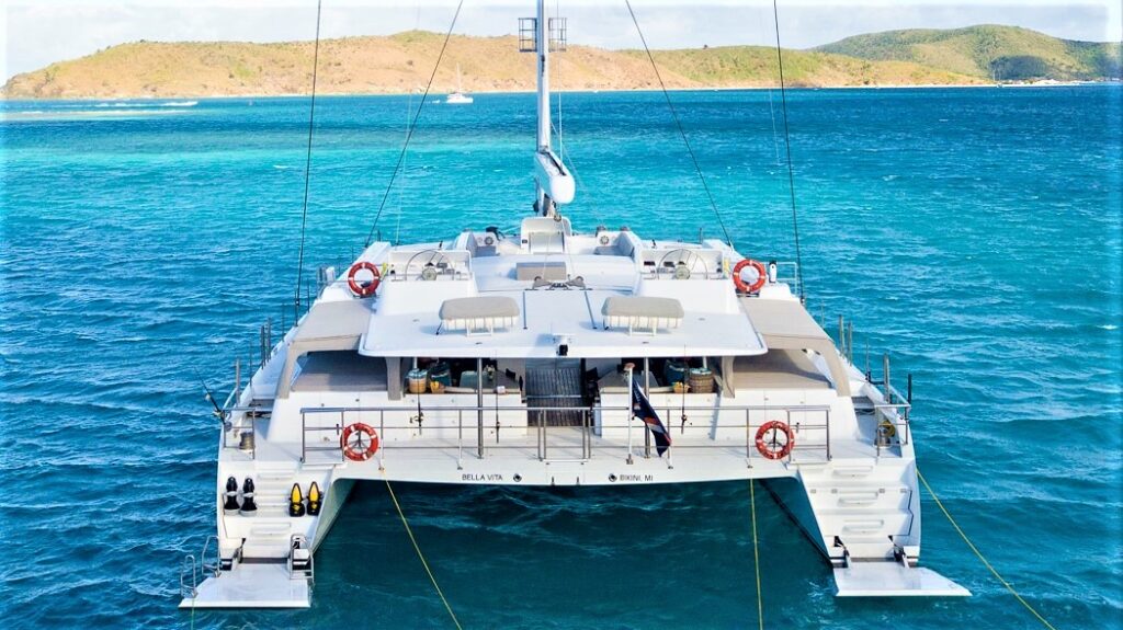 Luxurious and beautiful catamaran Bella Vita, your home while exploring Anguilla