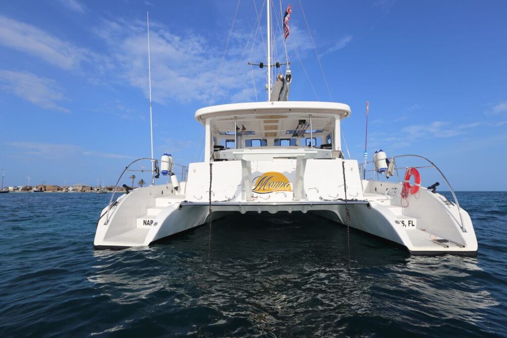 Catamaran Manna offers onboard diving on your St Vincent Grenadines Sailing Itinerary